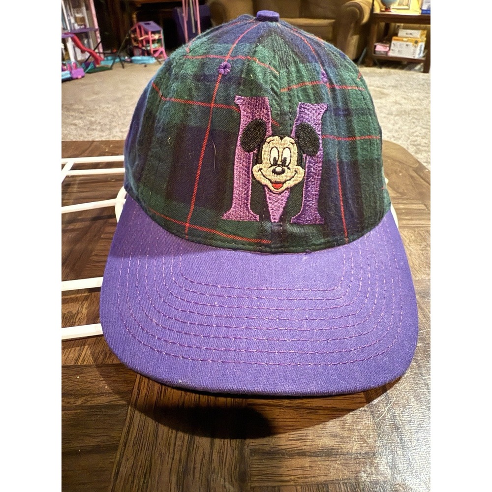 Vintage Disney Mickey Mouse Plaid‎ Snapback Hat Made USA Goofy's Hat Co